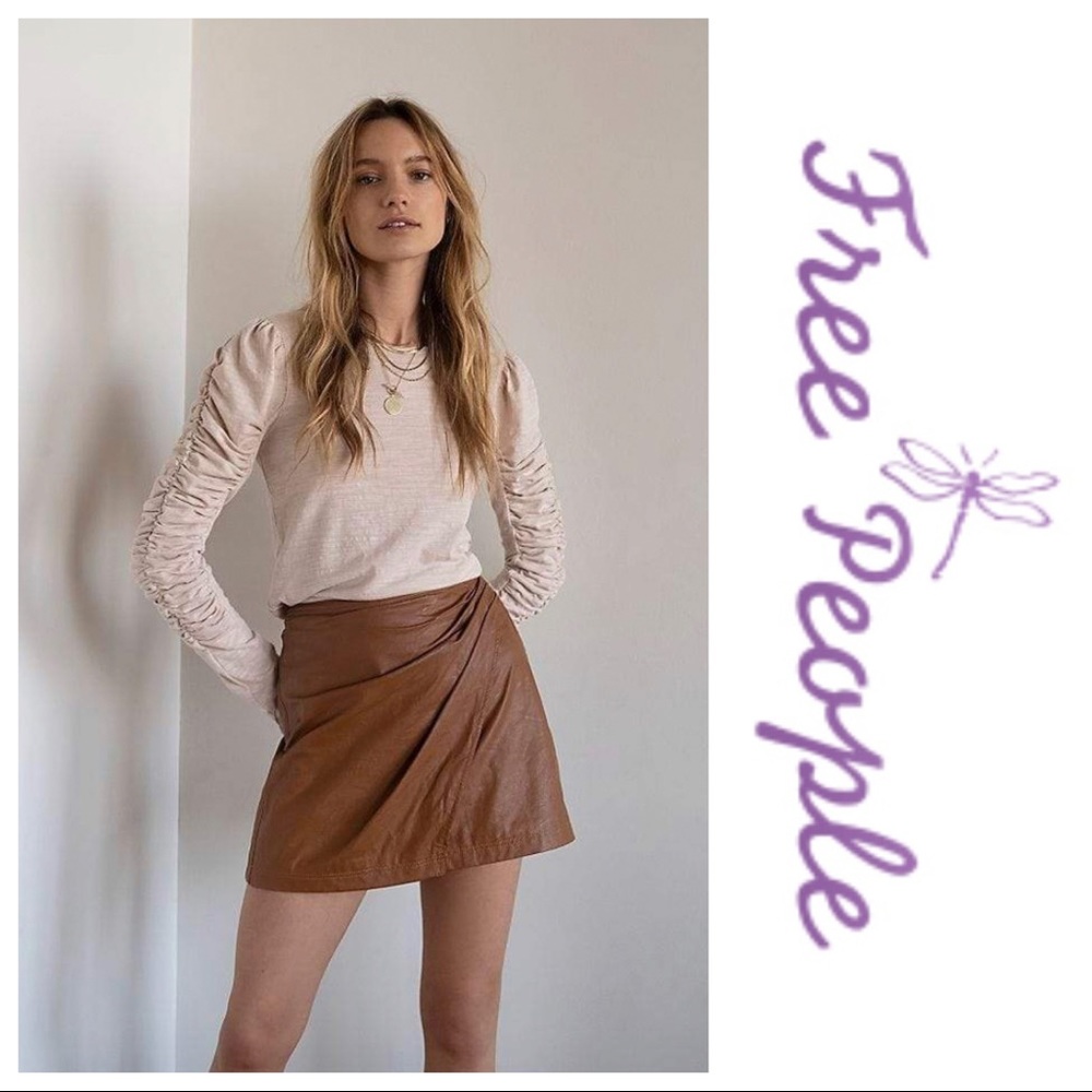 NWOT Free People Fake Out Wrap Skirt